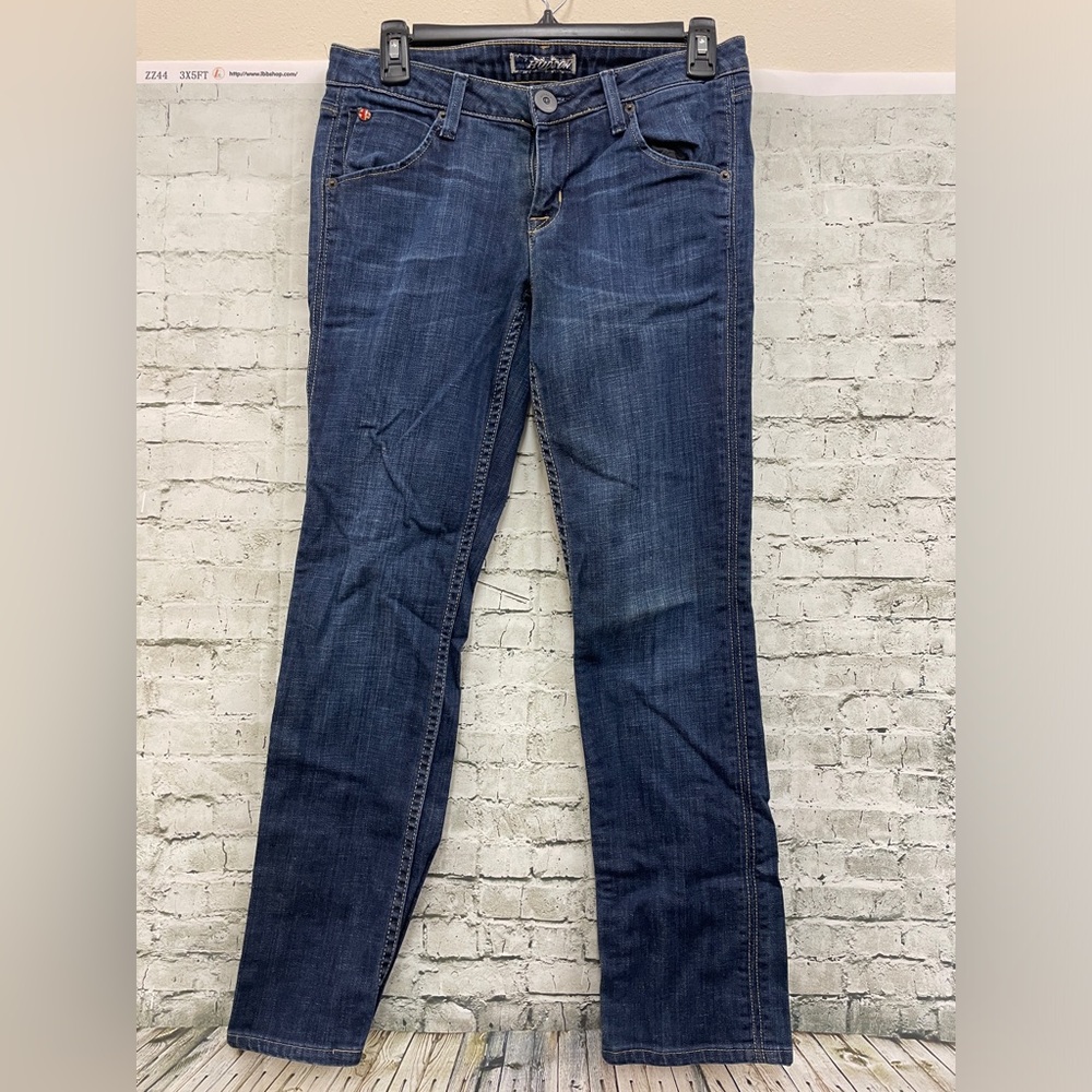 Hudson triangle pocket straight leg jeans sz 27 euc